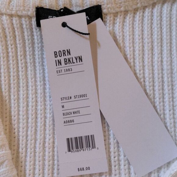 ‎525 America white knit sweater top size Medium NWT - Picture 6 of 9